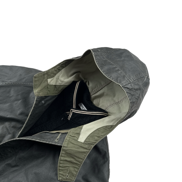 Stone Island 2009 Waxed ICE Heat Reactive Down Lined Jacket - XL