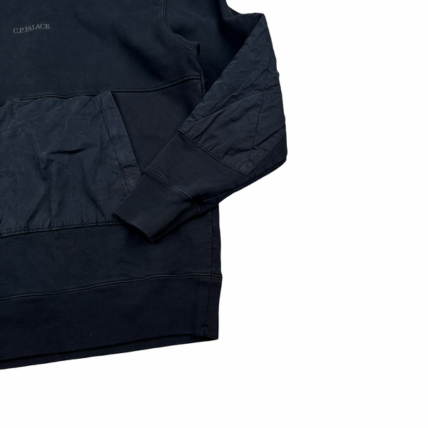 CP Company x Palace Black Spellout Goggle Hoodie - Medium