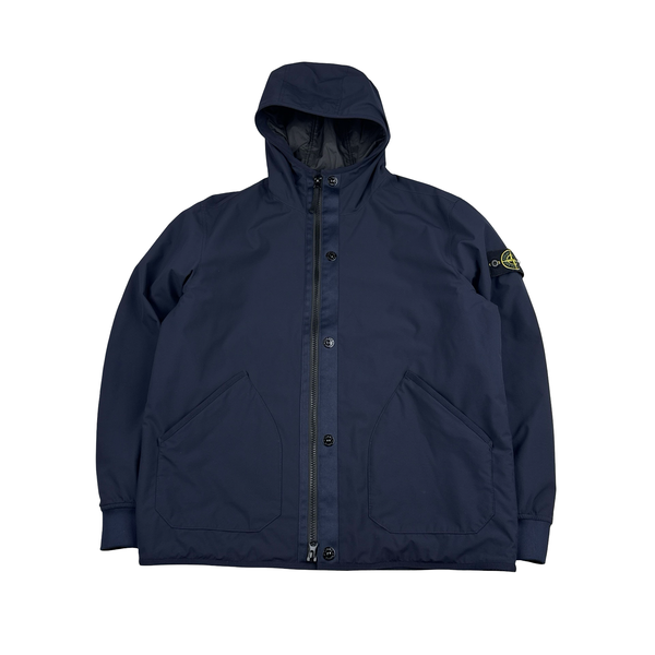 Stone Island 2023 Navy Soft Shell R eDye Technology Primaloft Lined Jacket - XL