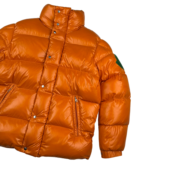 Moncler Dervaux Giubbotto Orange Down Filled Jacket - Medium