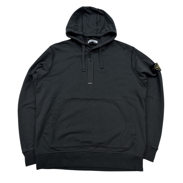 Stone Island 2023 Charcoal Cotton Pullover Hoodie - XXL