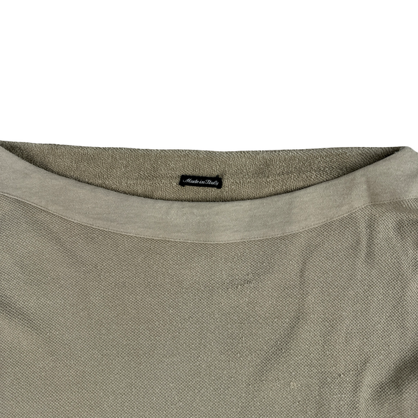 Stone Island Vintage 1999 Tan Wide Neck Pullover Sweater - Large