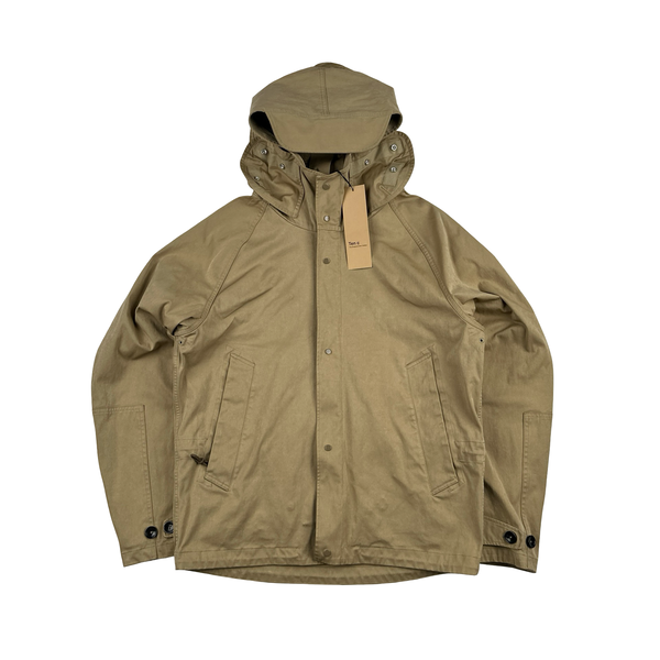 Ten C Beige Short Sniper Hooded Jacket - Medium