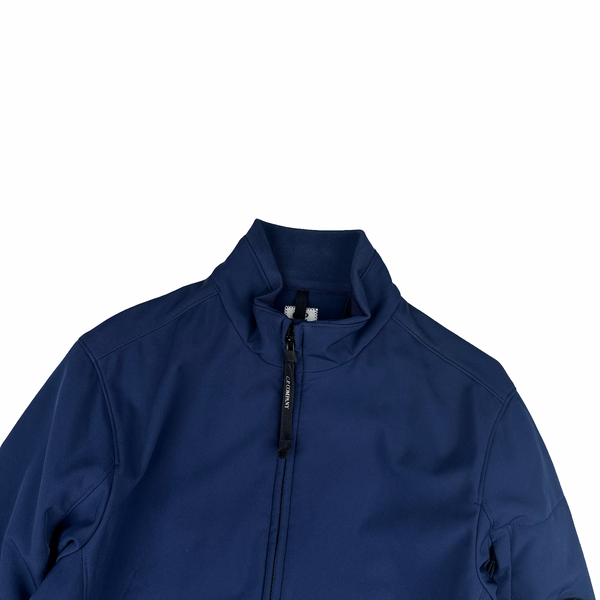 CP Company Blue Fleece Lined Lens Viewer Bomber - Small