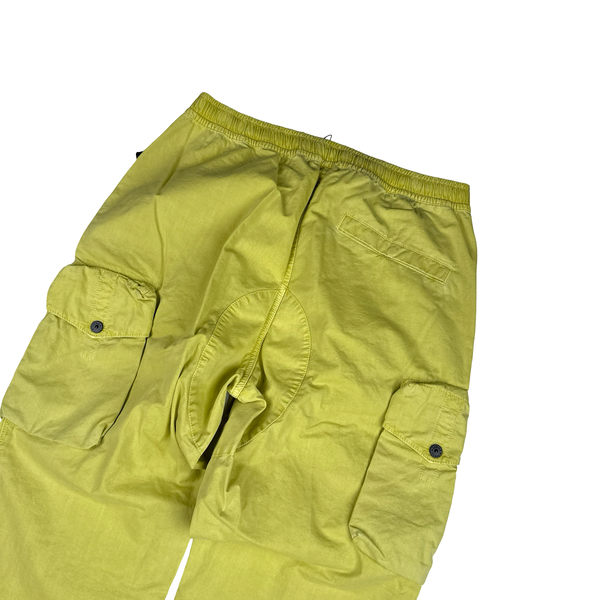 Stone Island 2022 Yellow Cotton Cargo Trousers - 33"