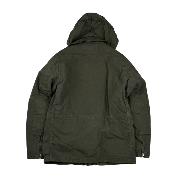 CP Company 50 Fili Down Filled Khaki Goggle Jacket - Medium