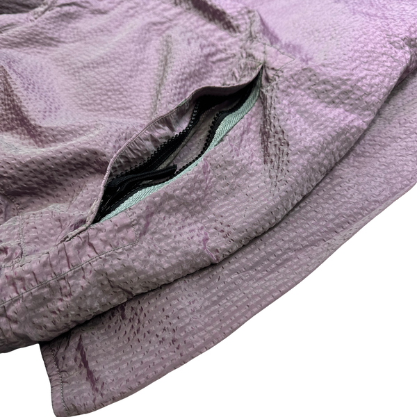 Stone Island Purple Poly Frame TC Nylon Pullover - Small