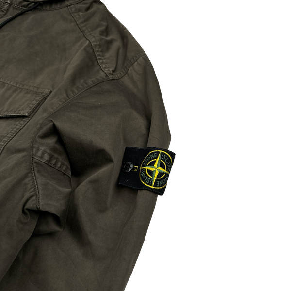 Stone Island 2013 Brown Raso Gommato Field Jacket - XXL