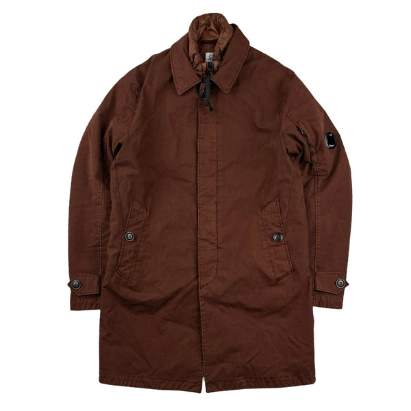 CP Company 50 Fili Brown Double Lined Trench Coat - Large