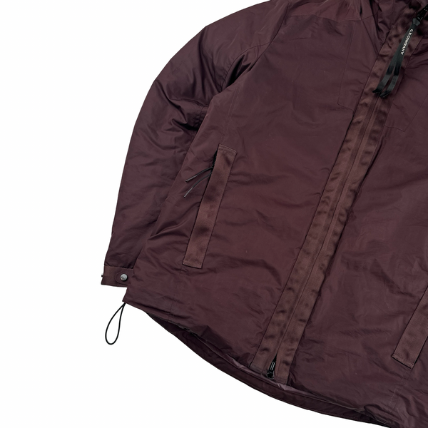 CP Company Burgundy Micro M Down Filled Jacket - Medium