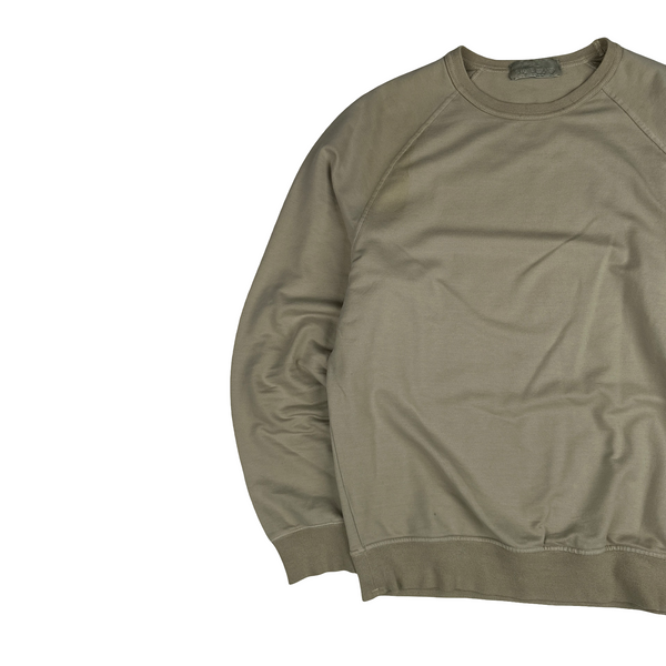 Stone Island 2021 Beige Ghost Piece Cotton Crewneck - Small