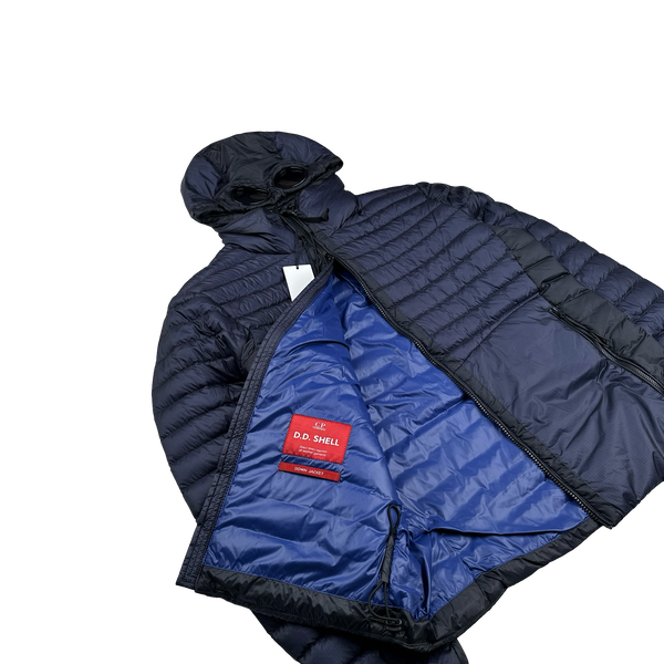 CP Company Navy Goggle D D Shell Puffer Jacket - Large
