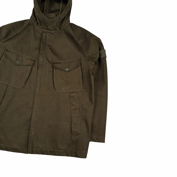 Stone Island Khaki Ghost Raso Gommato Double Jacket - XL