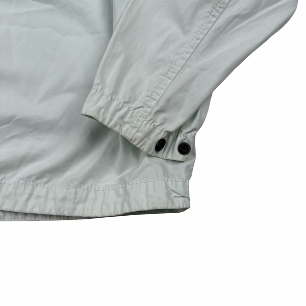 Stone Island 2022 Ice Blue Cotton Zipped Overshirt - Medium