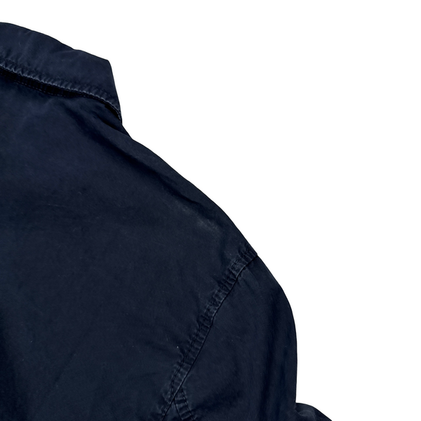 Stone Island 2021 Navy Cotton Zipped Overshirt - Medium