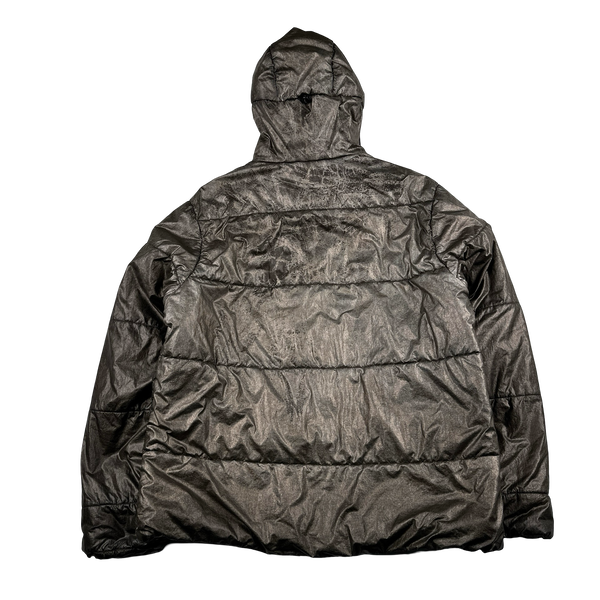 CP Company Brown Antic Silver Padded Goggle Jacket - 3XL