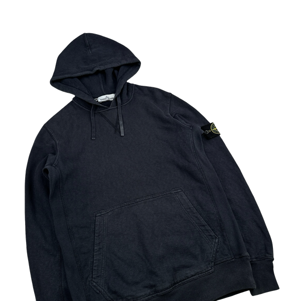 Stone Island 2017 Black Cotton Hoodie - Medium