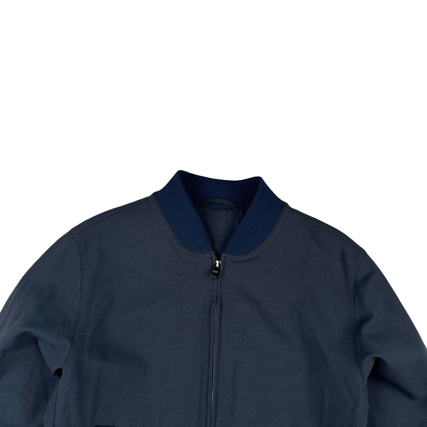 Hugo Boss Cotton Blend Navy Bomber Jacket - Medium