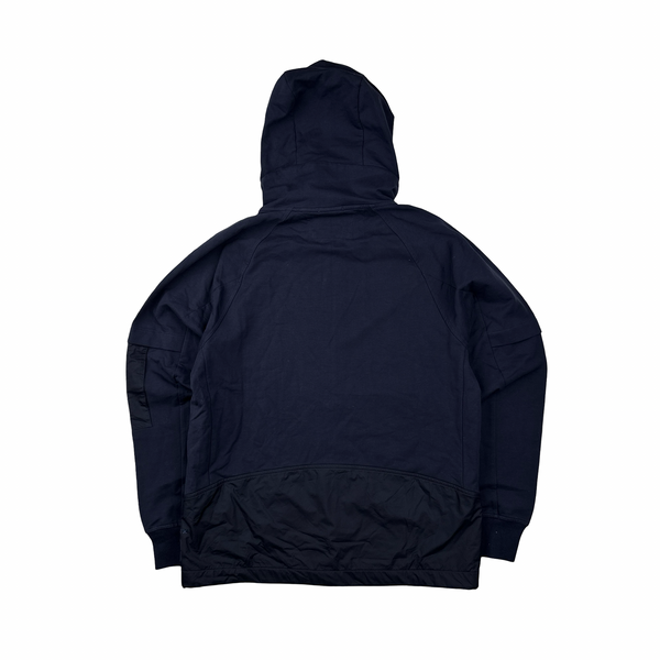CP Company Navy Pertex Metropolis Zip Up Hoodie - Large
