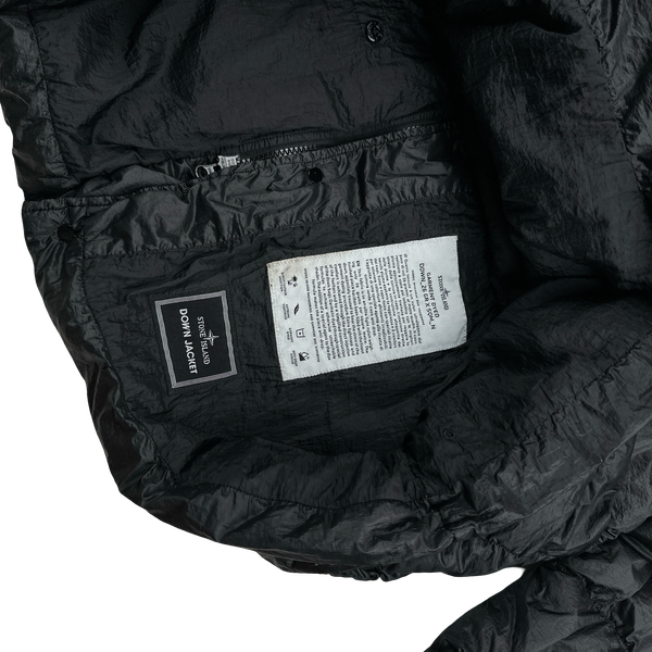 Stone Island Black Garment Dyed Down Puffer Jacket - 3XL