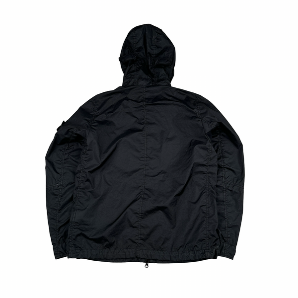 Stone Island Black Membrana 3L TC Hooded Jacket - Small