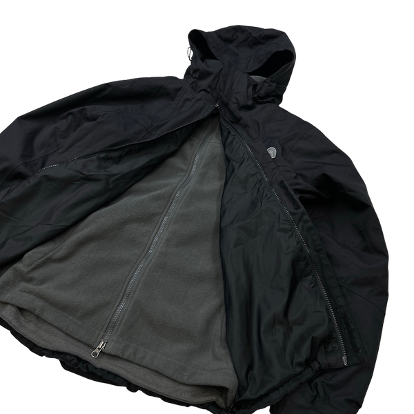 North Face 3 In 1 Black Hyvent Jacket - Medium
