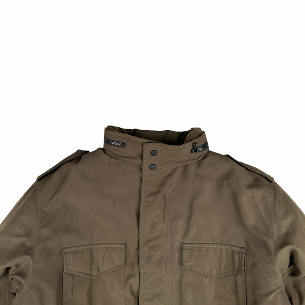 CP Company 1998 Brown Multi Pocket Nylon Blend Jacket - Large