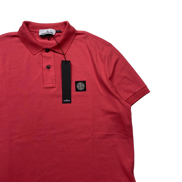 Stone Island 2023 Red Short Sleeved Polo Shirt - XL