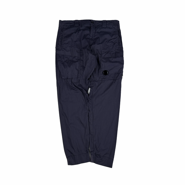 CP Company Navy Lightweight Side Zip Cargo Trousers - 36"