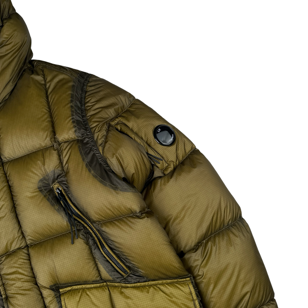 CP Company Khaki DD Shell Long Parka Down Puffer - Small