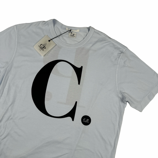 CP Company 2010 Spellout T Light Blue T Shirt - XXL