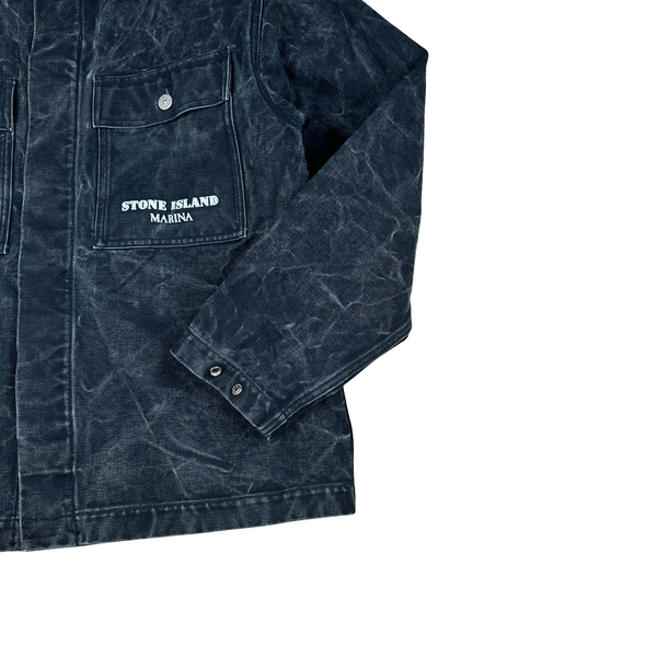 Stone Island Marina 2023 Marble Buttoned Denim Jacket - Small