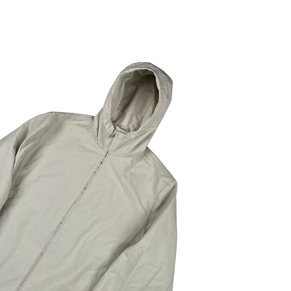 Prada Cream Gore-Tex Red Tab Zipped Parka Jacket - XL