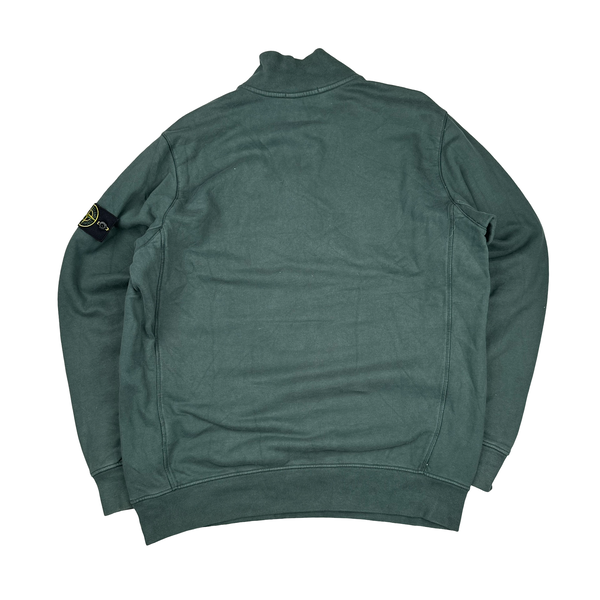 Stone Island 2019 Green Quarter Zipped Cotton - XXL