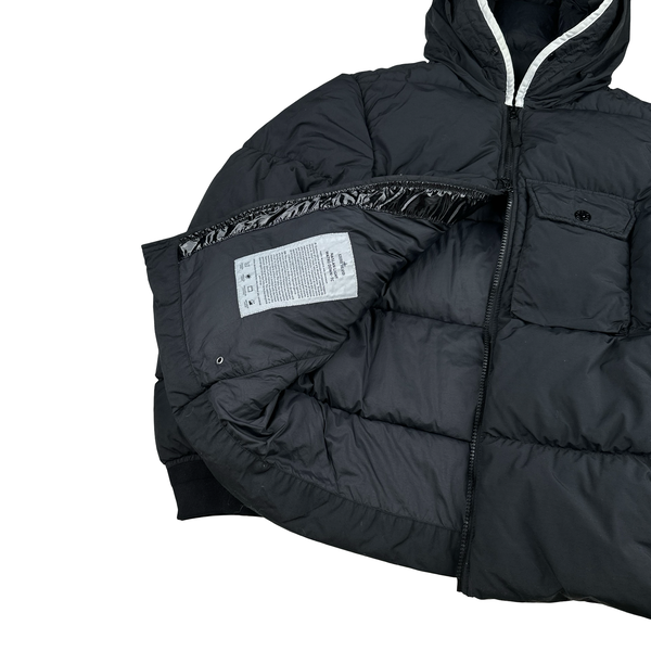 Stone Island Black Naslan Light Watro Down TC Puffer - Large