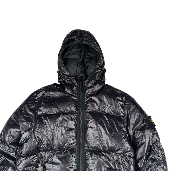Stone Island 2017 Black Pertex Quantum Y Down Puffer Jacket - Medium