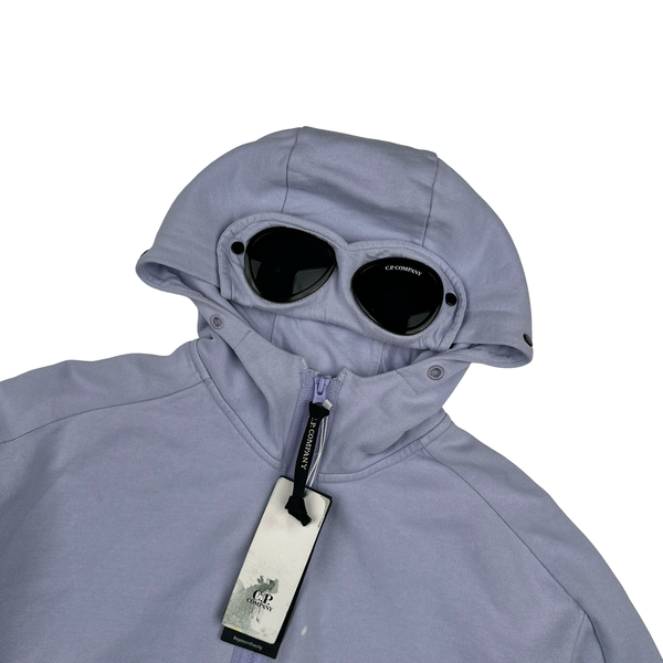 CP Company Lilac Cotton Goggle Hoodie - Medium
