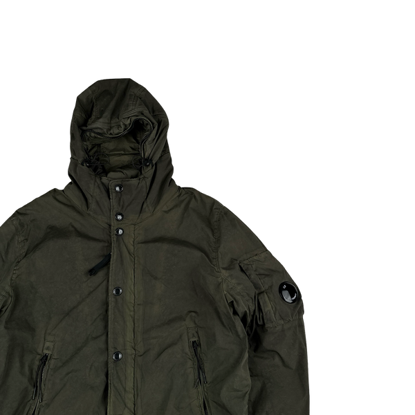 CP Company Khaki Re-Colour Nycra Quilted Jacket - Small