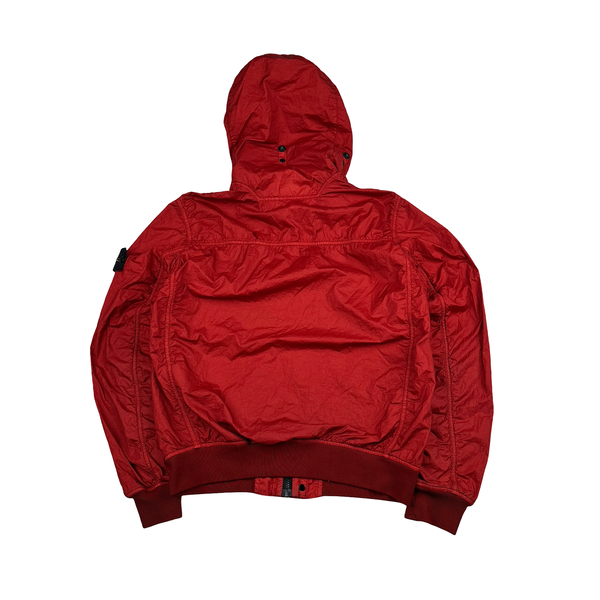 Stone Island 2014 Red Membrana TC Hooded Jacket - Medium