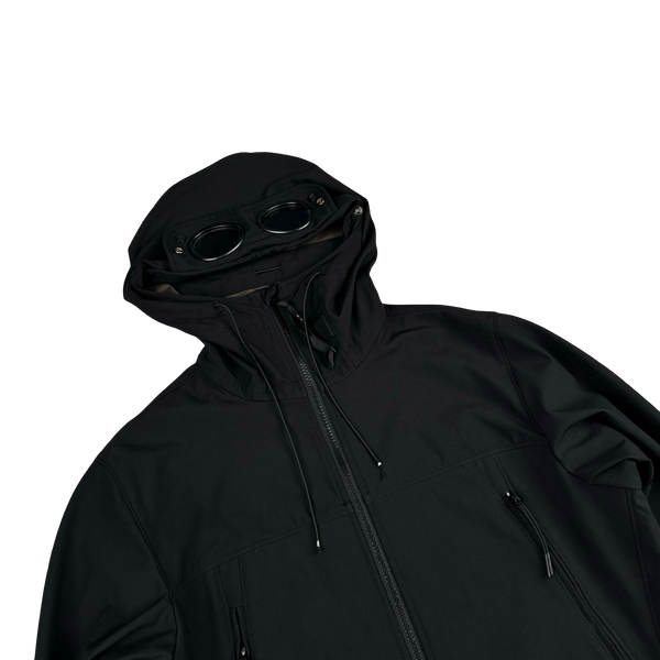 CP Company Black Soft Shell Goggle Jacket - Medium
