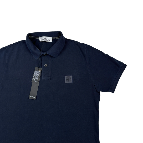 Stone Island 2022 Navy Cotton Polo Shirt - Medium