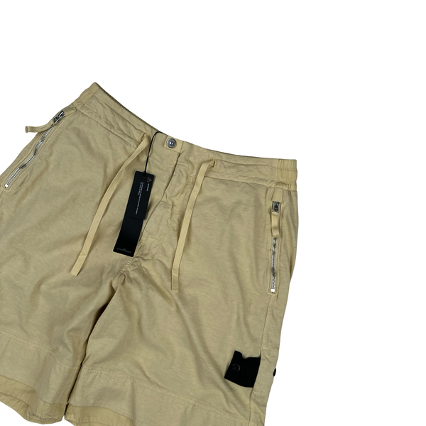 Stone Island Shadow Project Beige Cotton Shorts - Small