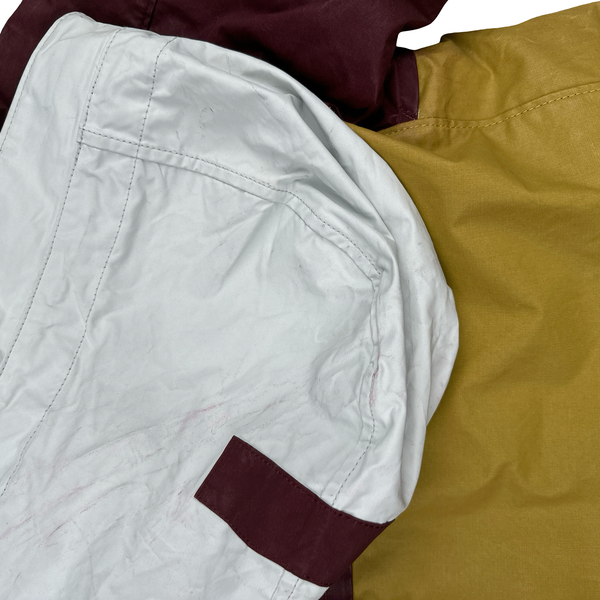 Stone Island 2019 Tela Placcata Resin Coated Bicolore Hooded Jacket - Medium