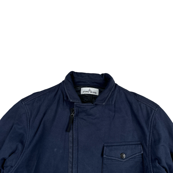 Stone Island 2016 Navy Quilted Multi Pocket Overshirt Jacket - Large