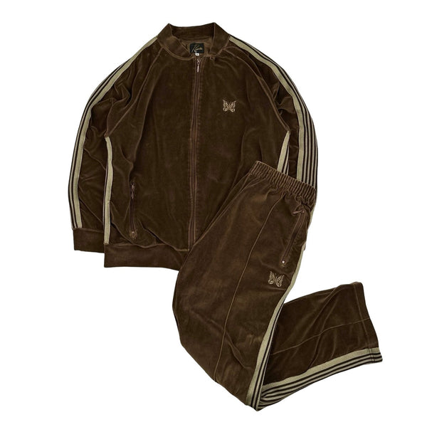 Needles Velour Brown Butterfly Tracksuit - Small