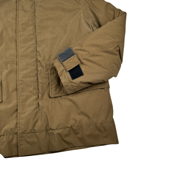 Prada Nylon Brown Kevlar Padded Long Jacket - 3XL