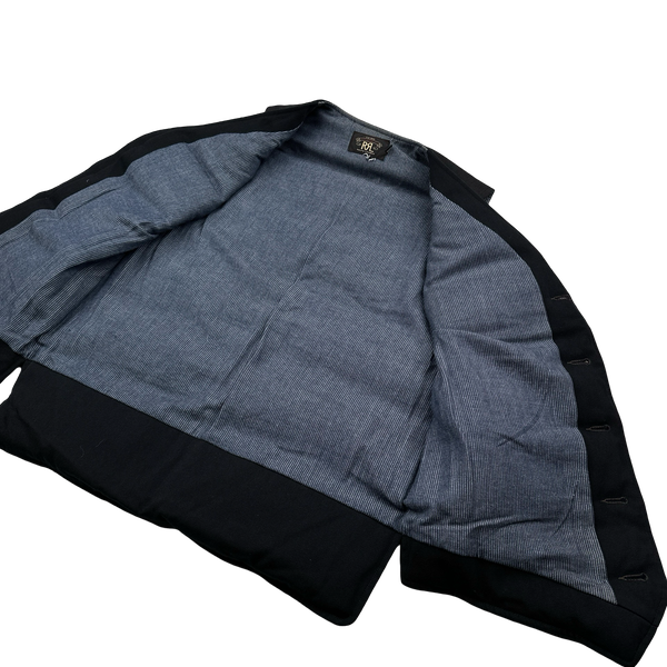 RRL Ralph Lauren Navy Cotton Down Puffer Vest - Medium