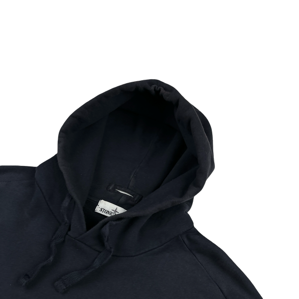 Stone Island 2015 Navy Patch Logo Hoodie Jumper - XXL
