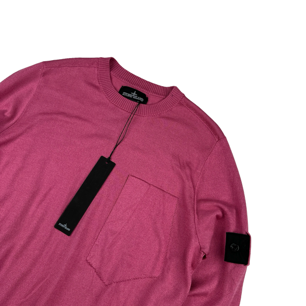 Stone Island 2018 Pink Shadow Project Knitted Crewneck - Medium