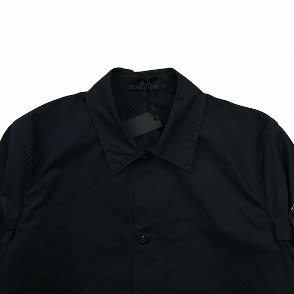 Stone Island 2023 Black O-Ventile Ghost Jacket - Small